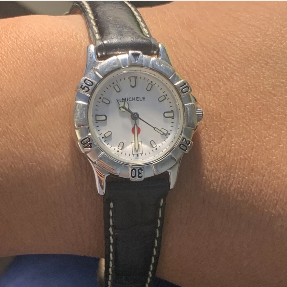 💯Auth MICHELE Stainless Steel Watch